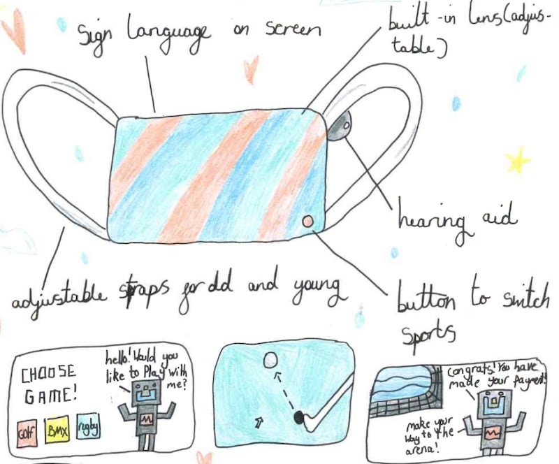 Beatrice, 10, created a wearable accessible headset to help people with visual and hearing impairments