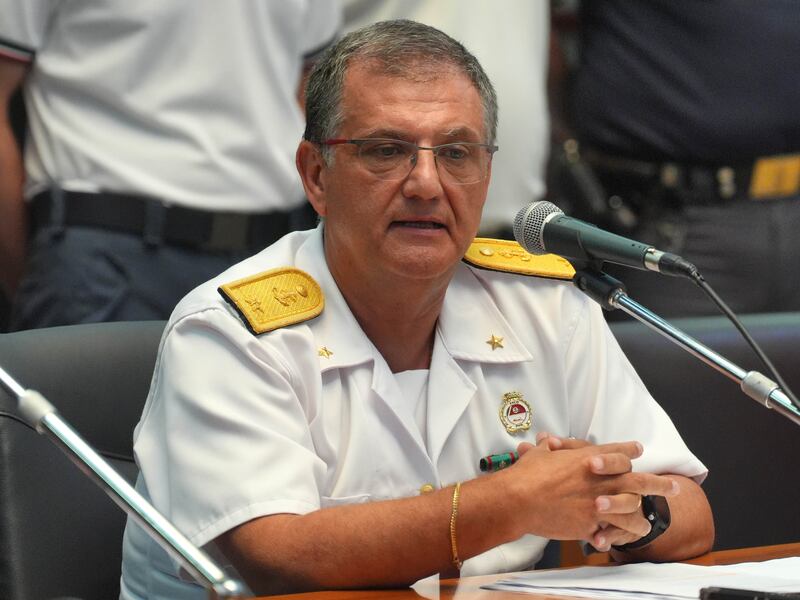 Rear Admiral Raffaele Macauda of the Italian coastguard