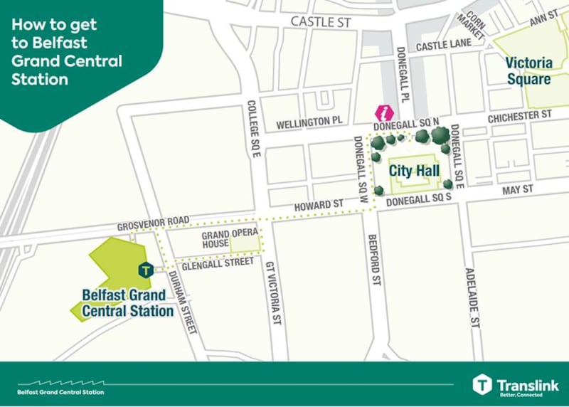 How to get to Belfast Grand Central Station