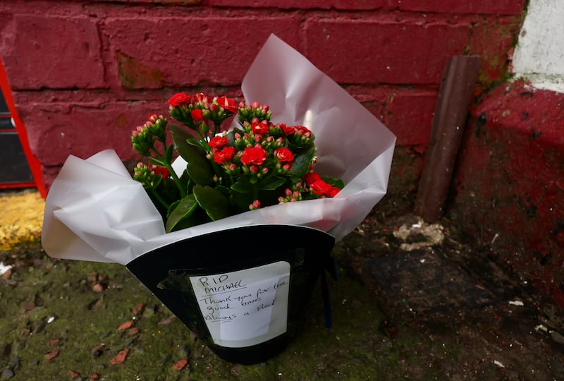 Flowers left  at Solitude following the sudden death of Cliftonville player Michael Newberry.

The former Linfield defender, who joined the Reds at the start of the season, was originally from Newcastle Upon Tyne and had made an impressive start to his career at Solitude.