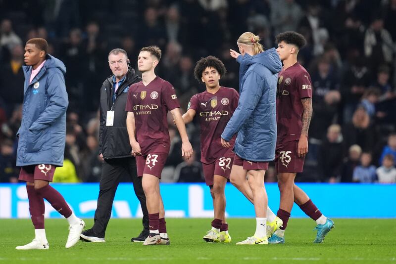 City were knocked out of the Carabao Cup by Tottenham