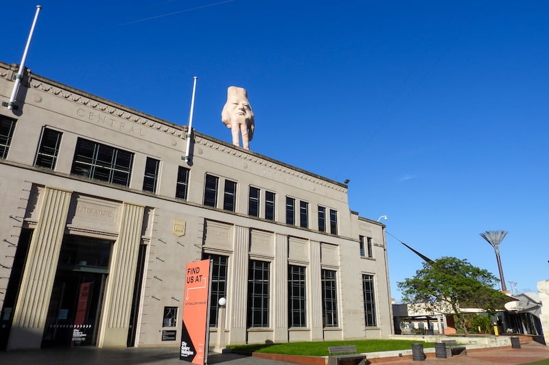 Some locals have found Quasi to be a rather disturbing sight on the Wellington skyline (AP photo/Charlotte Graham-McLay)