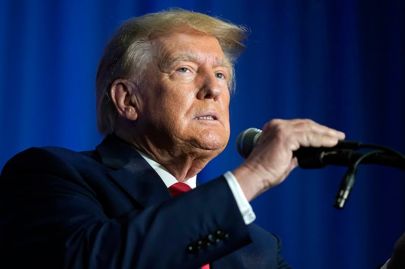 President-elect Donald Trump speaks at the New Hampshire Federation of Republican Women Lilac Luncheon (Steven Senne/AP)