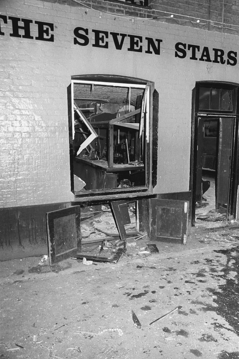 The Seven Stars pub in Guildford, Surrey, which was wrecked by an IRA bomb attack in 1974