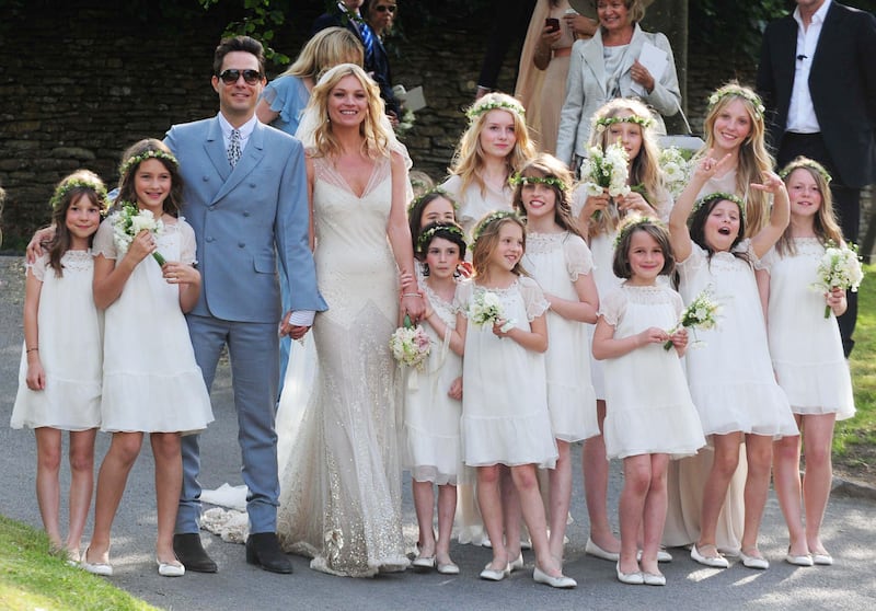 Kate Moss opted for a Twenties flapper style dress when she married Jamie Hince in 2011