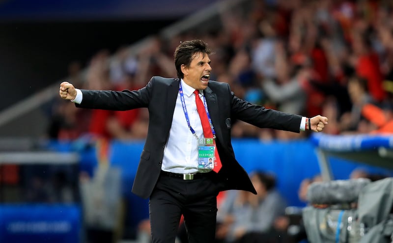 Chris Coleman (pictured), Gareth Southgate’s former team-mate at Crystal Palace, inspired Southgate to take on managing England’s senior team by leading Wales to the Euro 2016 semi-finals .