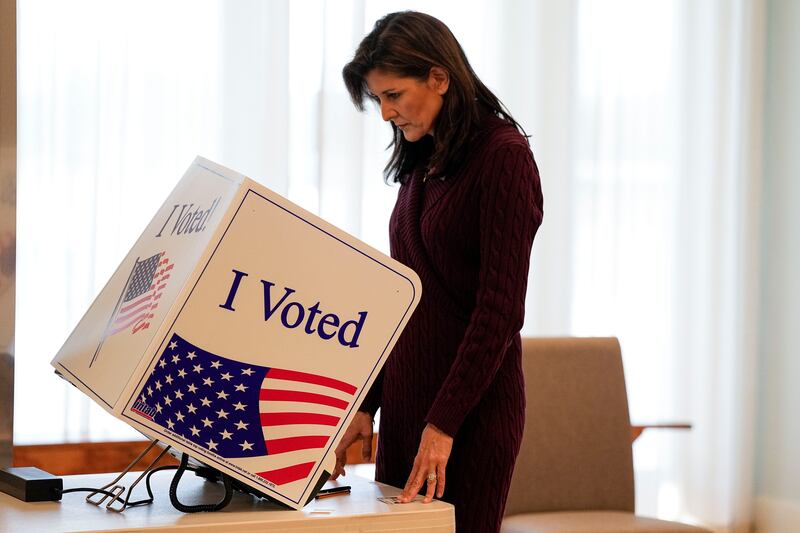 Nikki Haley is Mr Trump’s last remaining major rival for the Republican nomination (Chris Carlson/AP)