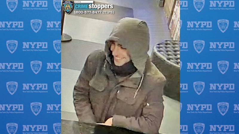 This image provided by the New York City Police Department shows a man wanted for questioning in connection to the investigation of the killing of UnitedHealthcare CEO Brian Thompson (New York City Police Department via AP)