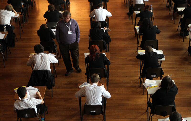 Pupils sitting an exam