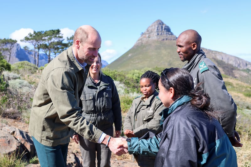 The Prince of Wales also met rangers and conservationists during the visit