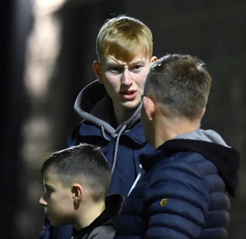 Jody Gormley's son James in attendance as Omagh CBS defeated Abbey CBS by a single point in the Rannafast Cup final tonight.