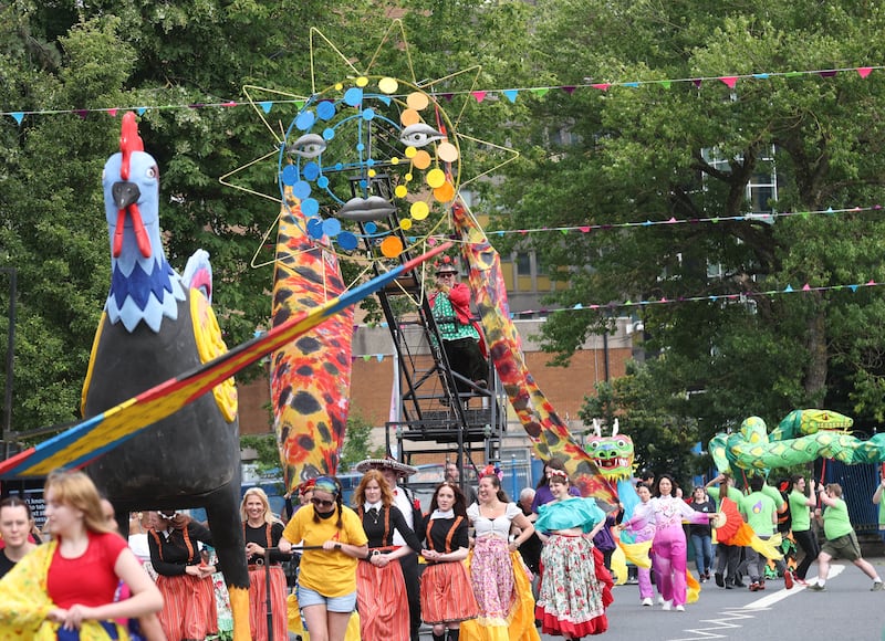 The Carnival Feile take place on the Falls Road in West Belfast on Saturday.
PICTURE COLM LENAGHAN