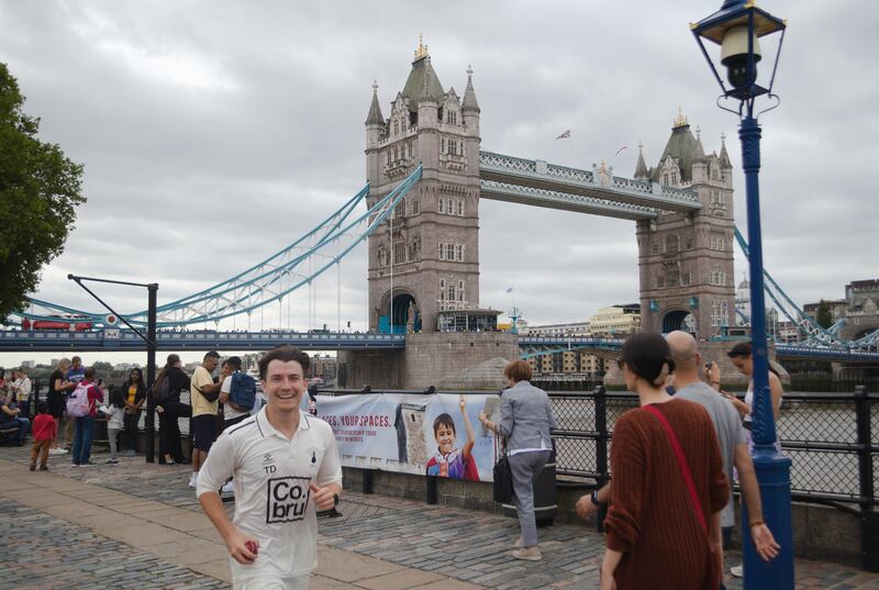 Tom Dunn ran past key London landmarks such as Tower Bridge (Nick Dunn)