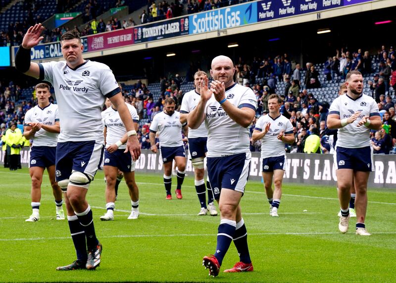 Dave Cherry (centre) will play for Scotland for the first time since 2023