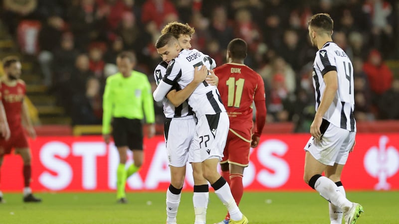 Aberdeen were beaten at home by PAOK (Steve Welsh/PA)