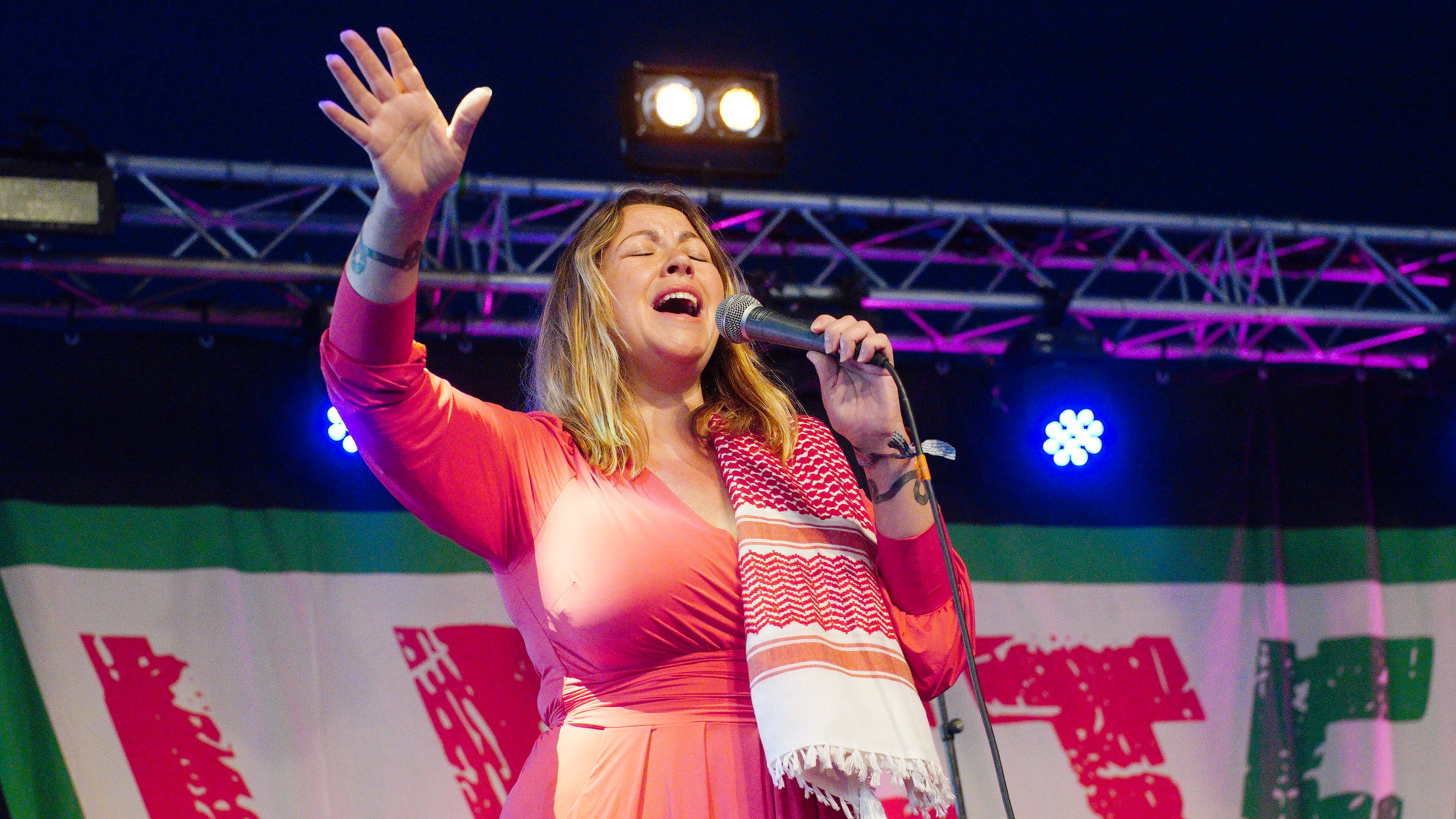 Charlotte Church sings on the Left Field stage at Glastonbury