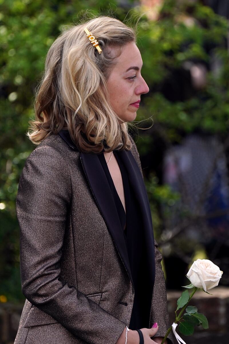 Kelsey Parker at the funeral of her husband and The Wanted star Tom Parker at St Francis of Assisi church in Queensway, Petts Wood, in south-east London