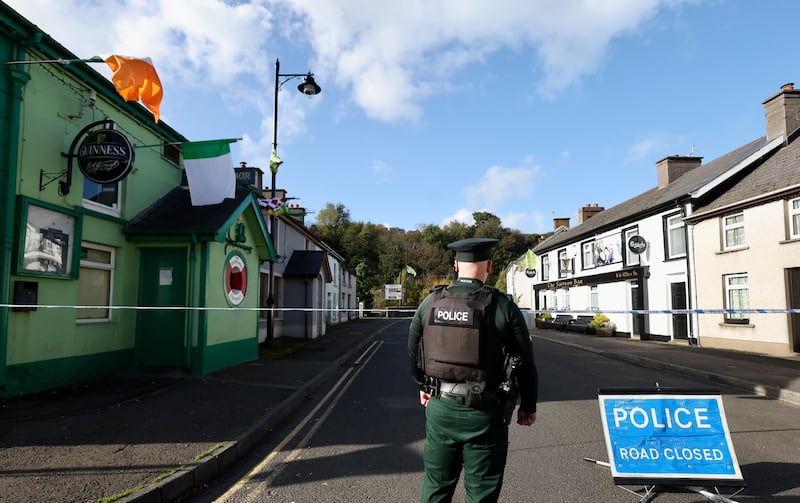 Police at the scene following a serious assault in Waterfoot in the early hours of Saturday, 19th October.

Detective Chief Inspector Neil McGuiness said: “Police received a report that a man was unconscious in the Main Street area of the village just after 1.25am. 

“The 19-year-old was taken to hospital by colleagues from Northern Ireland Ambulance Service and remains in a critical condition at this time.

"It is believed that there may have been an argument inside licenced premises, before an altercation occurred in the street outside."
PICTURE COLM LENAGHAN