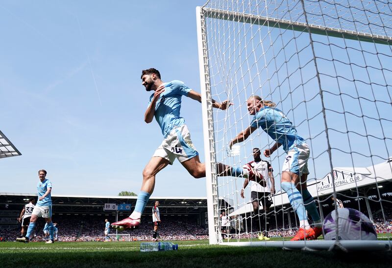 Manchester City’s Josko Gvardiol celebrated scoring