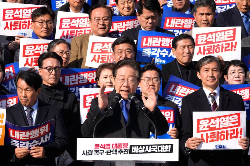 Democratic Party leader Lee Jae-myung underwent surgery after being stabbed (AP)