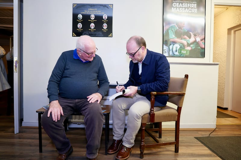 Trevor Birney launches his book Shooting Crows. PICTURE: MAL MCCANN