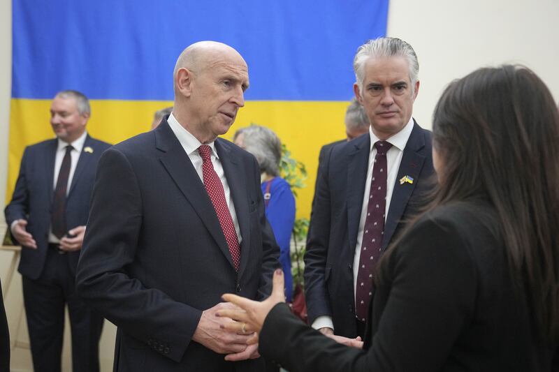 Shadow defence secretary James Cartlidge, right, pressed Defence Secretary John Healey, left, on the timeline for publishing the Strategic Defence Review