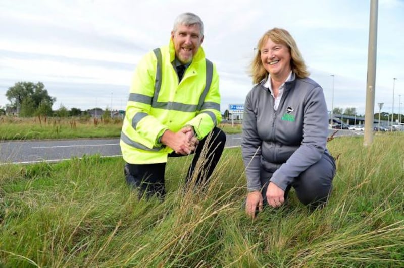 Jennifer Fulton with Stormont infrastructure minister John O'Dowd in 2022.