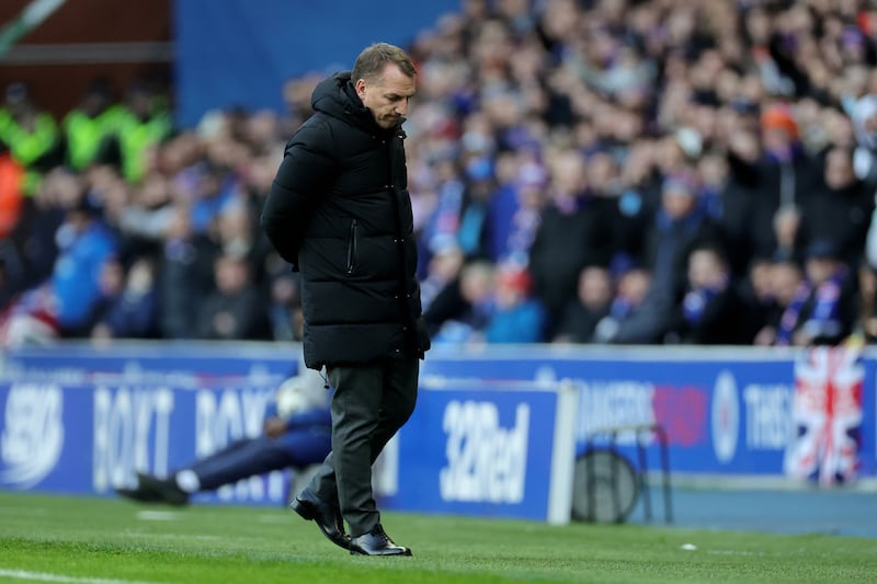 Celtic manager Brendan Rodgers saw his side well beaten at Ibrox