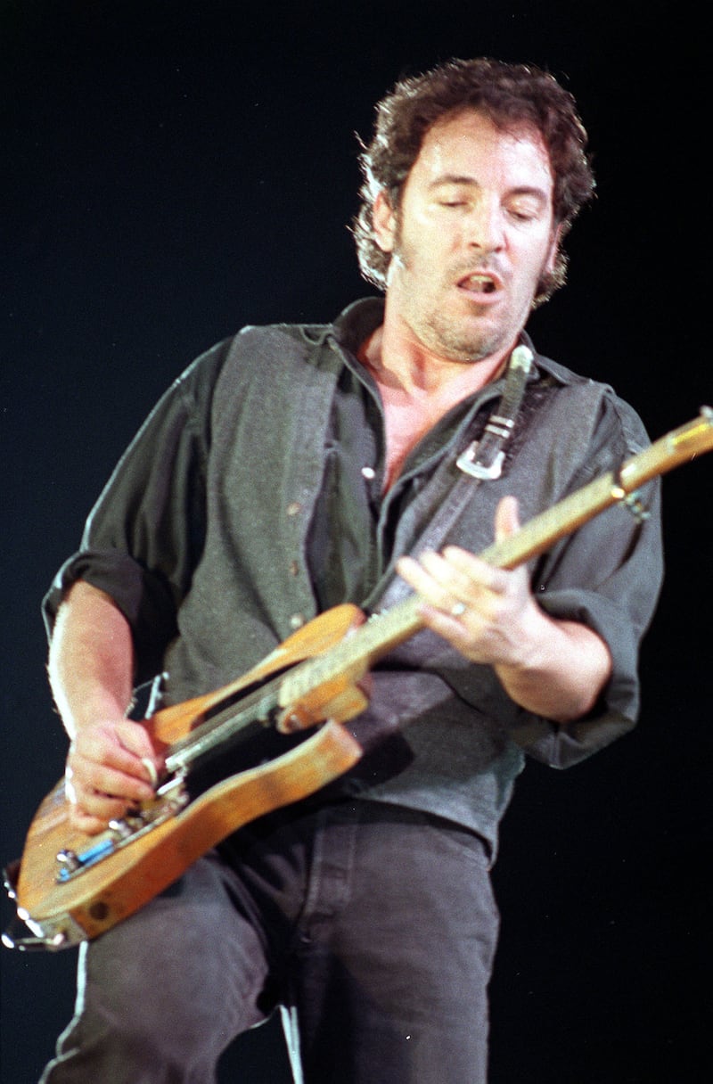 Bruce Springsteen while on tour.