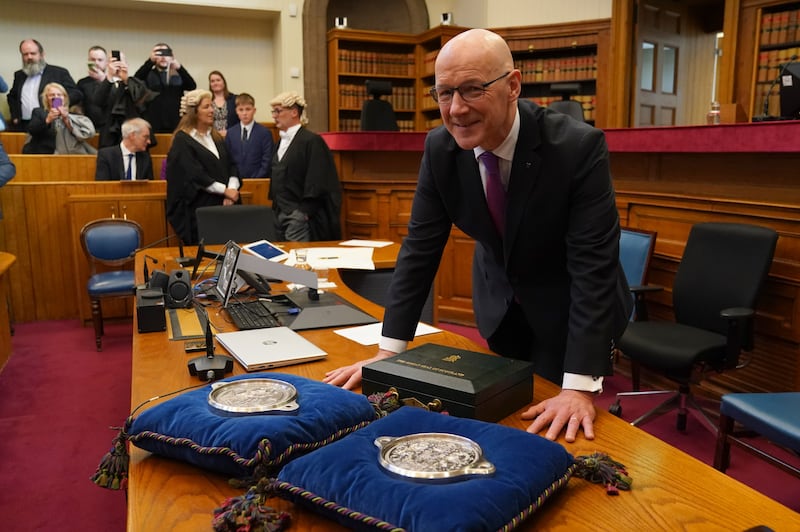 John Swinney was sworn in as First Minister