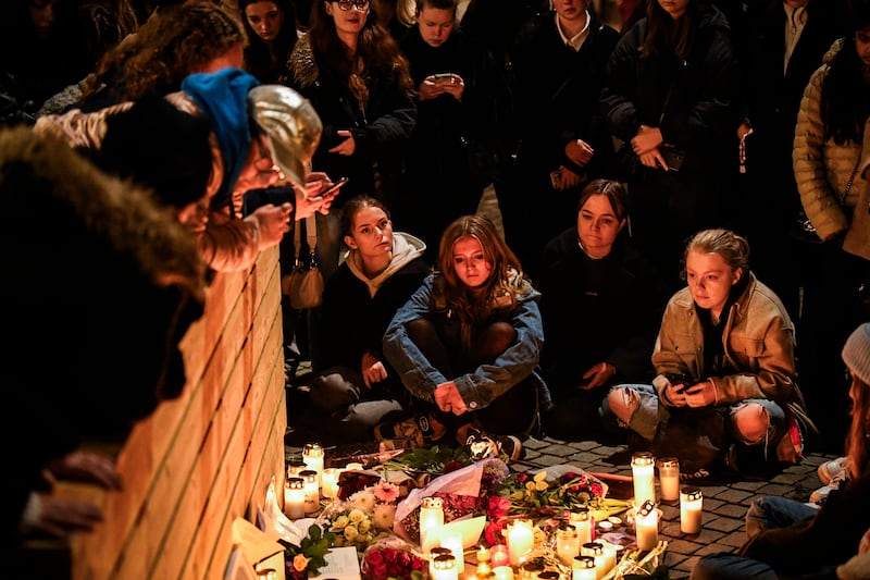 Swedish fans gather for a vigil to pay tribute to the singer (Mikaela Landestrom/TT News Agency via AP)