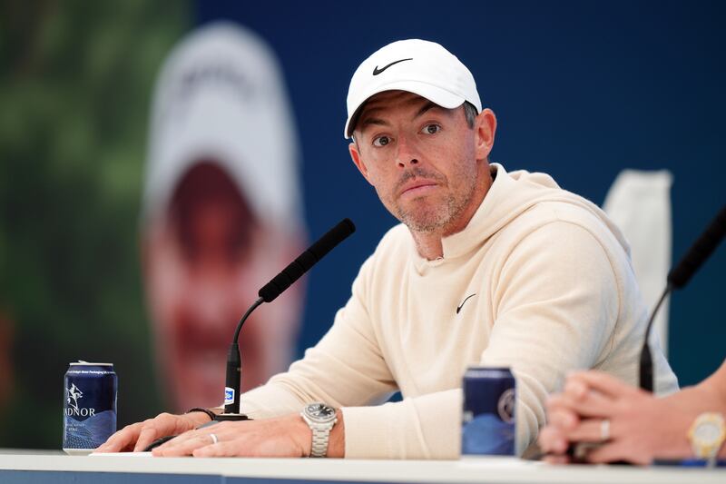 McIlroy during a press conference at Wentworth ahead of the BMW PGA Championship