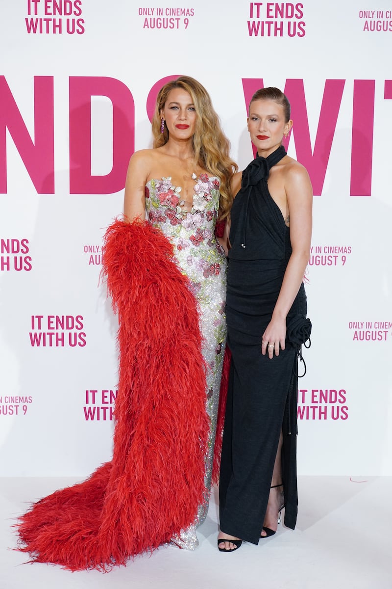 Blake Lively and Isabela Ferrer attending the UK gala screening for It Ends with Us at Odeon Luxe, central London. Picture date: Thursday August 8, 2024.