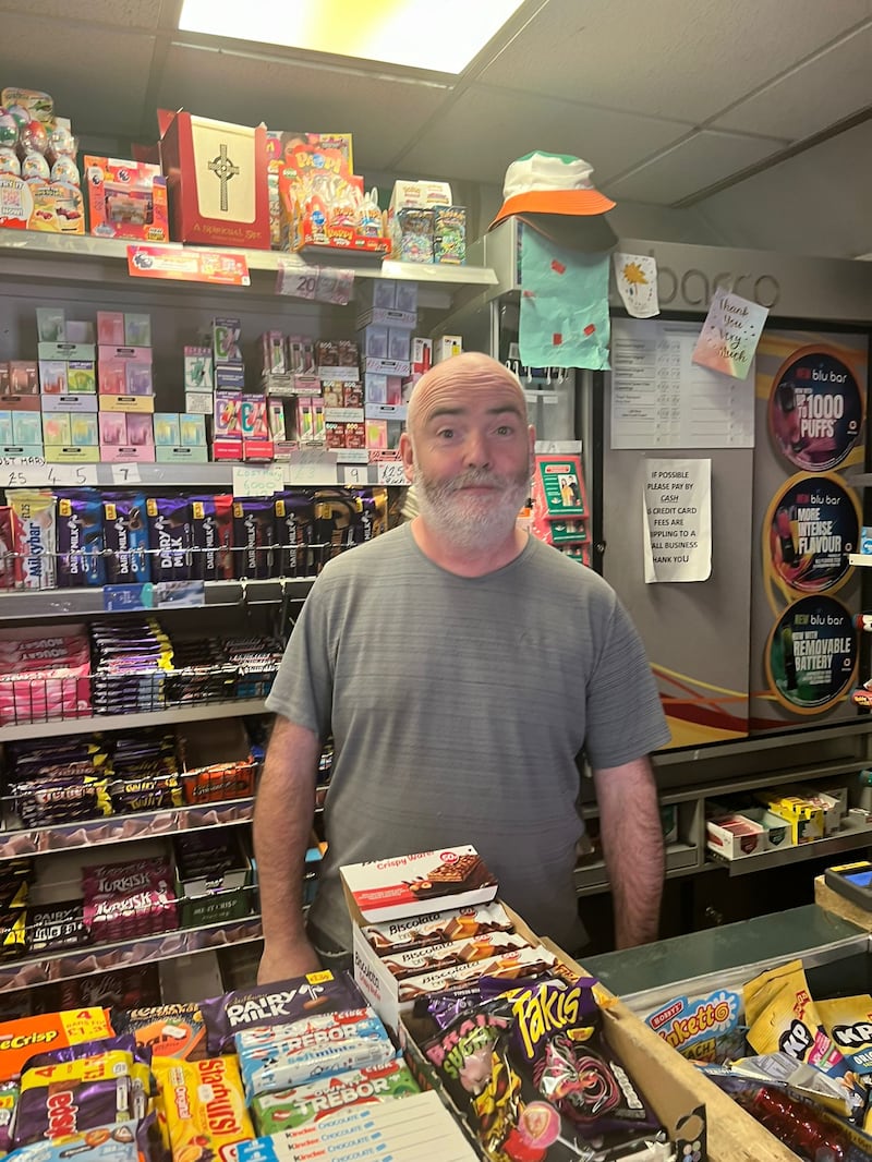 Ambrose O'Neill, owner of the 'Pop Shop' on west Belfast's Glen Road