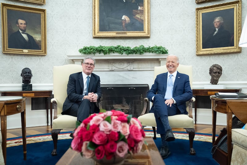 Sir Keir Starmer met US President Joe Biden at the White House