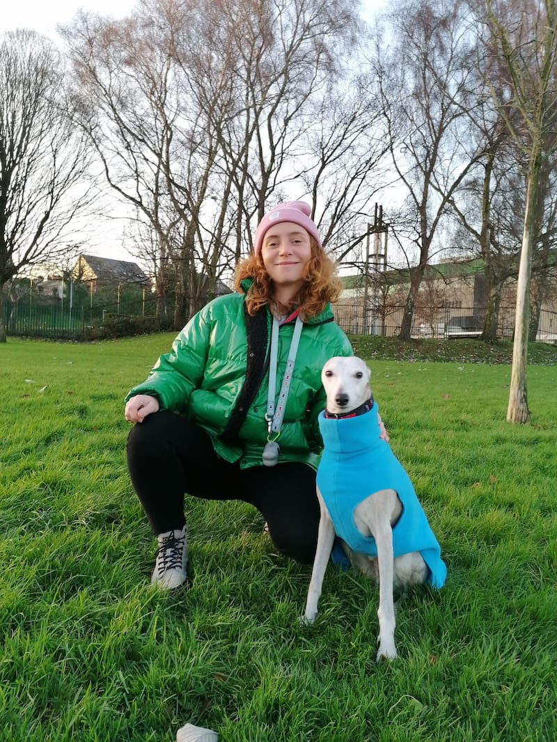 Alice with her dog Charlie