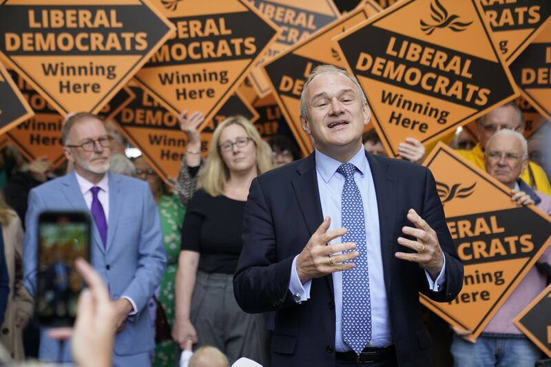 Liberal Democrat leader Sir Ed Davey on the campaign trail