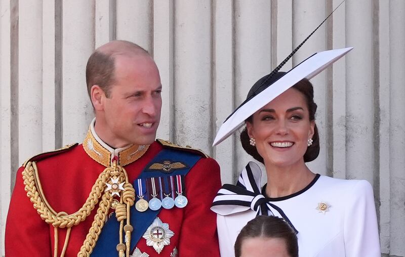 The Prince and Princess of Wales on the balcony of Buckingham Palace during Trooping the Colour celebrations