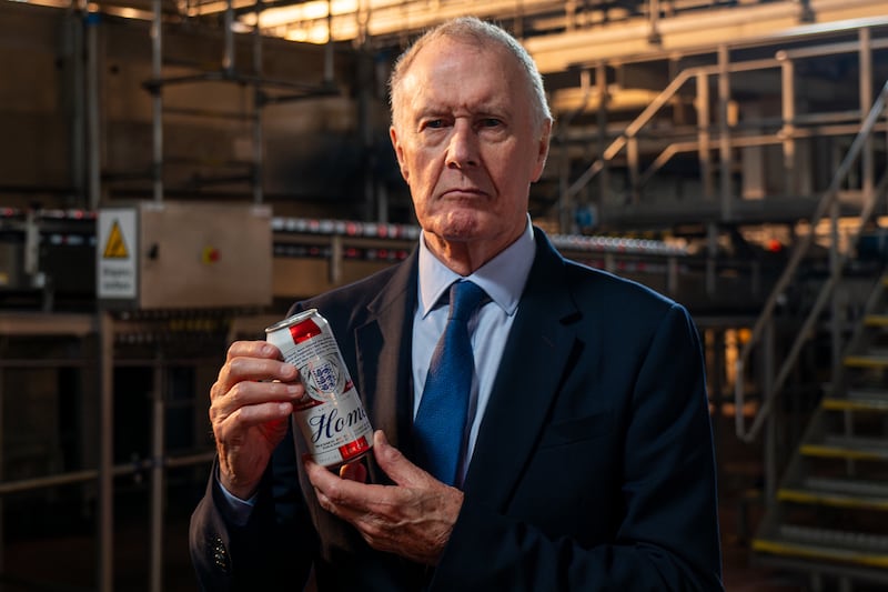 Sir Geoff Hurst has “blessed” 12million cans ahead of the Euros