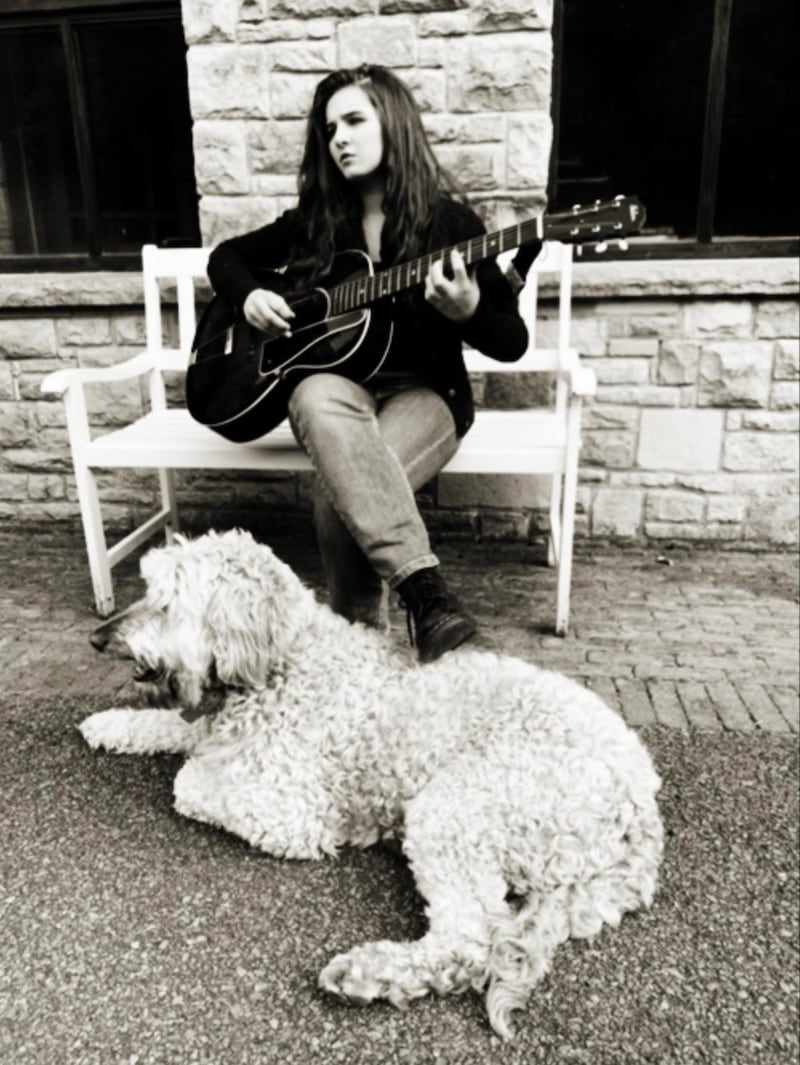 Muireann Bradley and canine friend