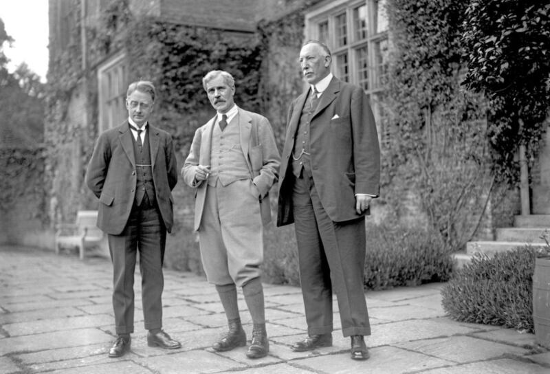 President of the Executive Council of the Irish Free State W.T Cosgrave, British Prime Minister Ramsay MacDonald and Prime Minister of Northern Ireland Sir James Craig at Chequers in 1924. Picture from Press Association 