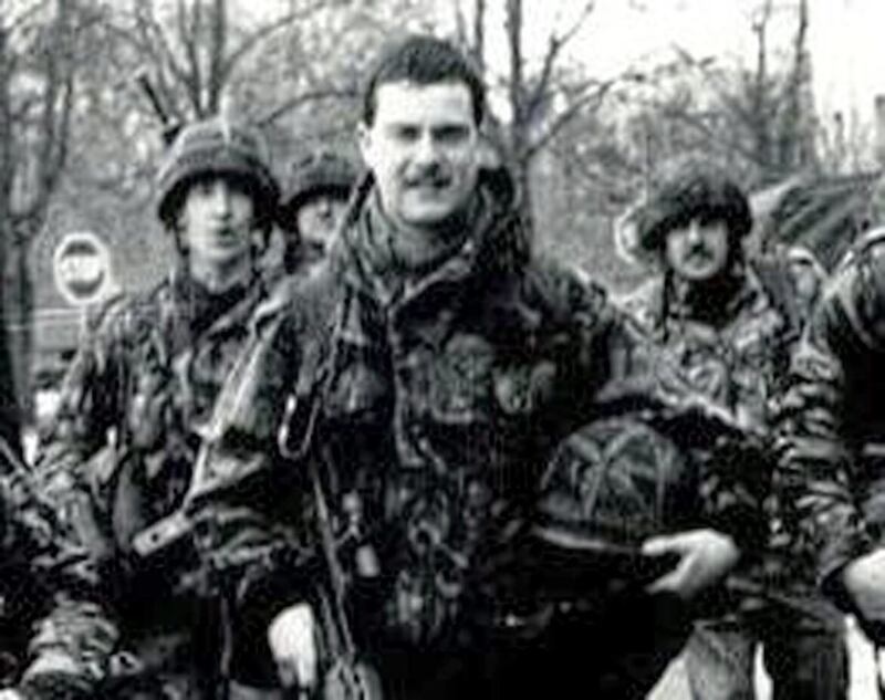 Glen Bradley pictured on duty as a British soldier 