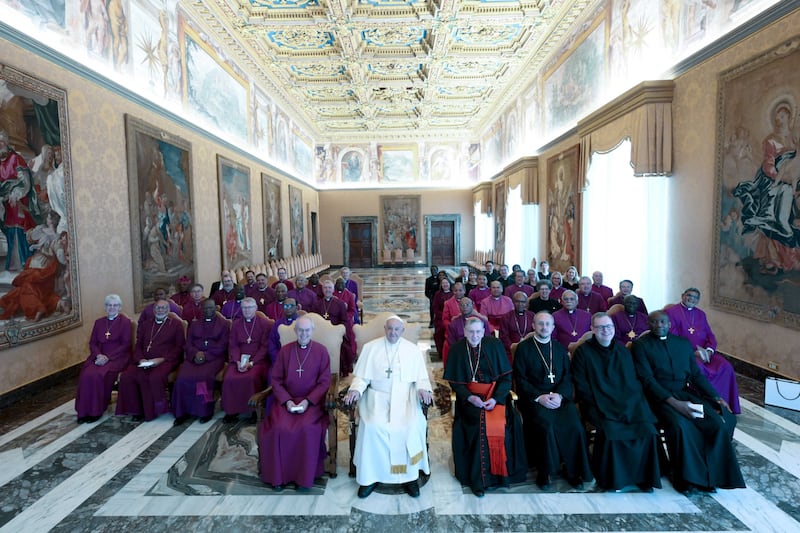 Church of Ireland Archbishop of Armagh John McDowell was among the group of Anglican leaders to meet Pope Francis