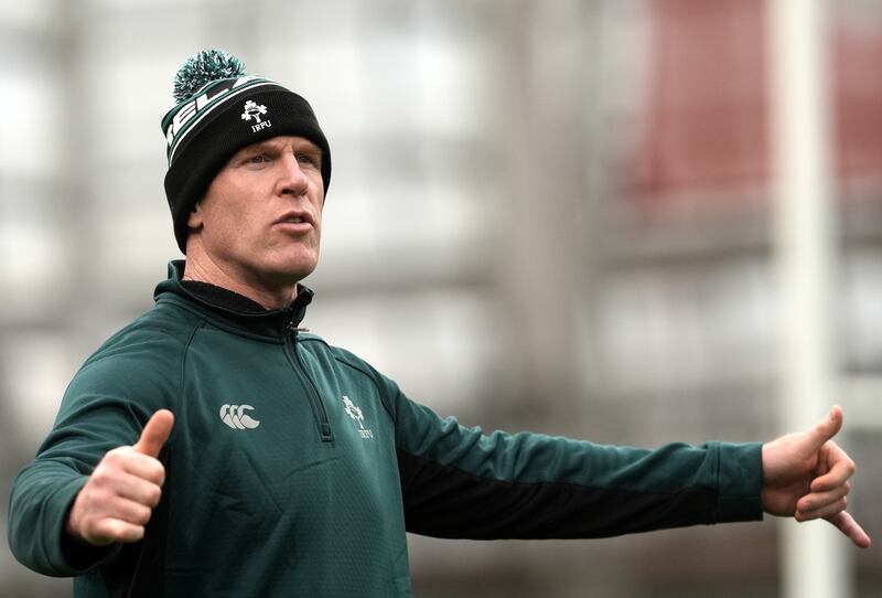 Ireland forwards coach Paul O'Connell during the team run at the Aviva Stadium, Dublin. Picture date: Thursday November 7, 2024.