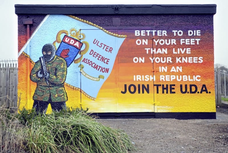 A UDA mural in the Glenfield estate in Carrickfergus 