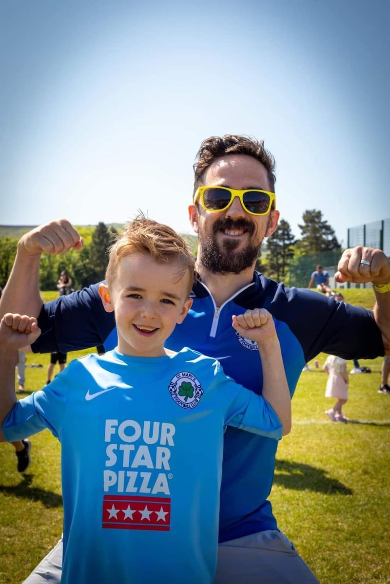 Dylan with his dad, Ross