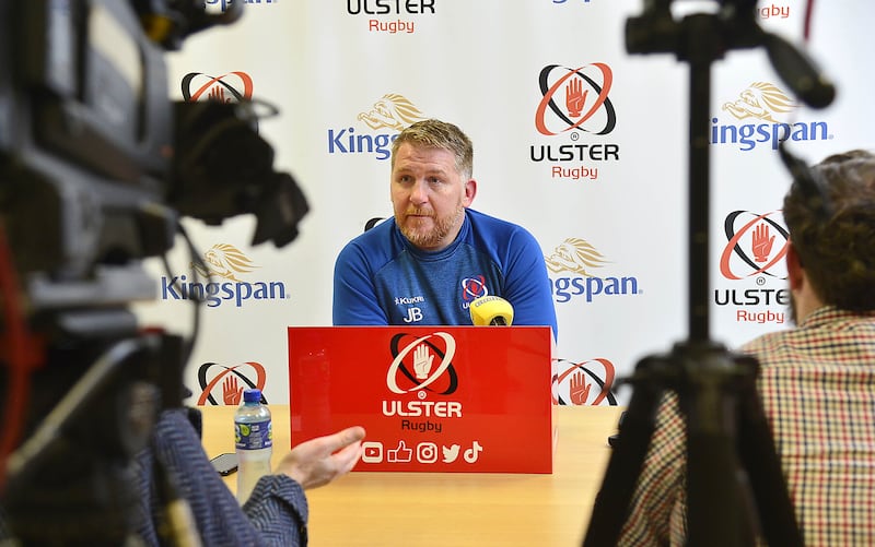 Ulster defence coach and former Ireland international Jonny Bell speaks to the media ahead of the Ulstermen's URC clash with the Glasgow Warriors. Picture by Pacemaker Press