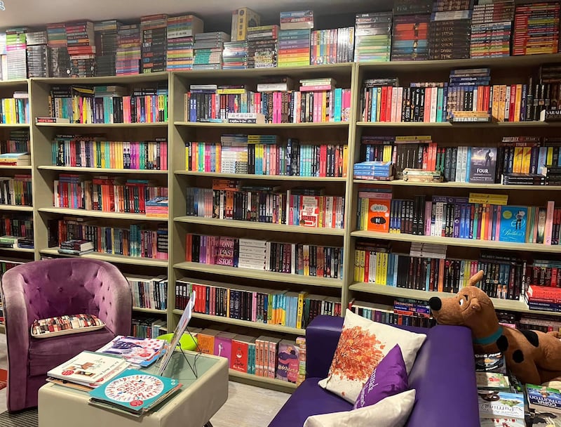 Little Acorns Bookstore Young Adult & Seating area