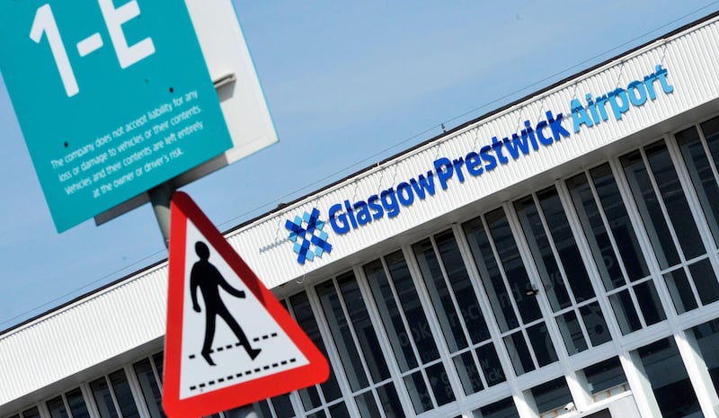 The jet was diverted to Prestwick Airport in South Ayrshire