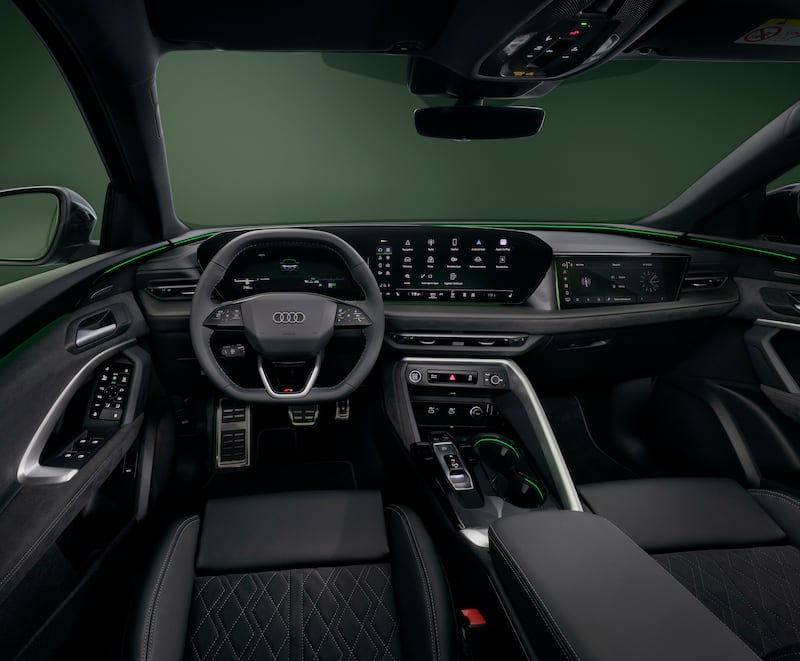 The interior utilises Audi’s panoramic MMi infotainment screens. (Audi)